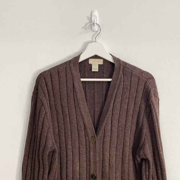 J.Jill Vintage Ribbed Cardigan Grandpa Sweater Women's Medium - Picture 2 of 11